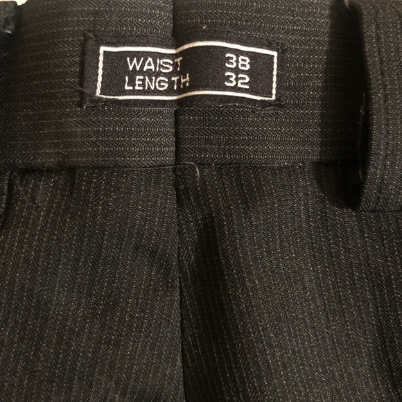 NWOT - Michael Brandon Mens Pinstripe Casual/Dress Trouser Pants Black. - Picture 3 of 5